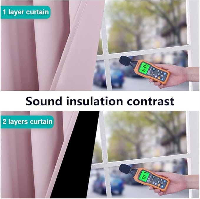 NICETOWN 100% Blackout Curtains 54 inches Long, Lavender Pink, 1 Pair, 42 inches Width Each Panel, 2 Thick Layers Completely Blackout Window Treatment Thermal Insulated Lined Drapes for Small Window