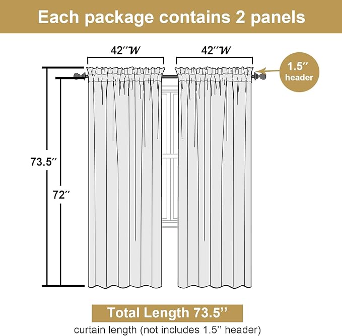 Lecloud Leia Sage Green Sheer Curtains 72 Inches Long 2 Panels, Jacquard Texture Leaves Voile Curtain Balance Light & Privacy, Dual Rod Pockets Drapes for Living Room Bedroom, Each 42" W x 72" L