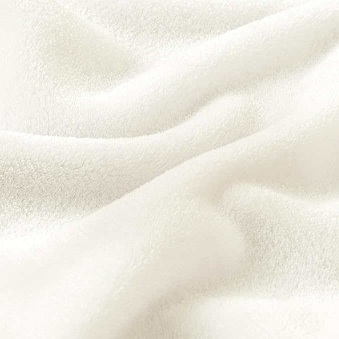 BEDELITE Fleece Blanket Cream Throw Blankets for Couch & Bed, Luxury Plush Cozy Fuzzy Blanket 50" x 60", Super Soft Warm Lightweight Throw Blanket for Travel Camping