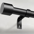 GEEBOBO Black Curtain Rods for Windows 48 to 84 Inch, 1 Inch Adjustable Heavy Duty Easy Install Curtain Rods Set for Outdoor, Patio, Farmhouse, Bedroom, Living Room (Black, 30"-90")