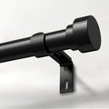 Extra Long Curtain Rods for Windows 32 to 240 Inch, 1 Inch Black Heavy Duty Curtain Rods for Patio, Farmhouse, Bedroom, Living Room, Adjustable Metal Drapery Rod (A1,Black,32"-240")