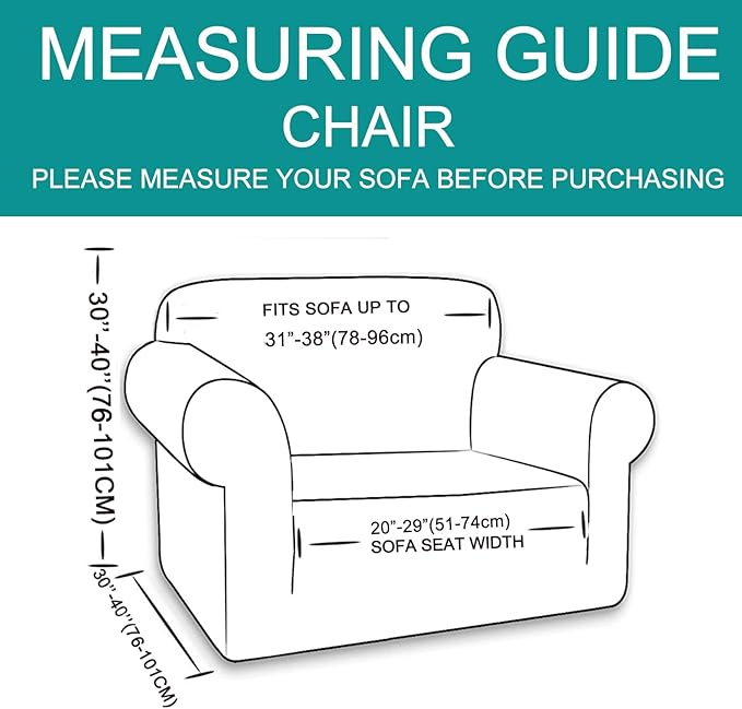 U-NICE HOME Recliner Chair Covers Stretch Couch Cover Sofa Cover Sofa Slipcover Furniture Protector for Chair Cover Pet Friendly(Armchair, Burgundy)