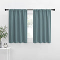 NICETOWN Blackout Curtains for Living Curtains, Greyish Blue, 2 Panels, 29 by 30, Room Darkening Window Curtain Panels, Easy-Care Solid Thermal Insulated Draperies/Drapes for Daughter Room