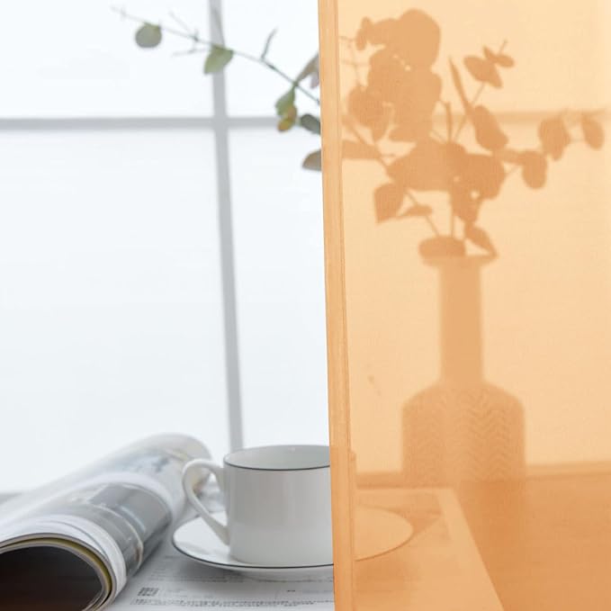 SpaceDresser Sheer Voile Window Treatment Rod Pocket Curtain Panels for Kitchen Bedroom Living Room Drapes Sunlight Filtering Privacy Semi Home Decor Assorted (Beige, 52 W x 84 L)