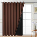 Yakamok 100% Blackout Thermal Insulated Curtains, Noise Reducing Barrier Panel for Sliding Glass Door, 2 Thick Layers Heat Full Light Blocking Patio Door Drapery, Dove Grey, W100 x L96, 1 Panel