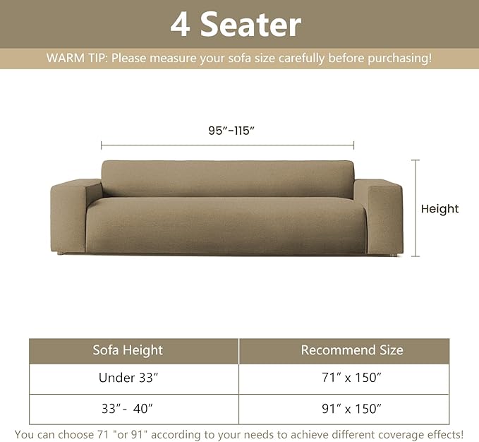 MYSKY HOME Couch Covers for 3 Cushion Couch Sofa, Sectional Couch Cover L Shape Chenille Couch Cushion Covers for Pets, Furniture Protector Cover for Dogs, Kids, 71"X150", Navy