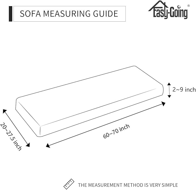 Easy-Going Stretch Cushion Cover Sofa Cushion Furniture Protector Sofa Seat Sofa slipcover Sofa Cover Soft Flexibility with Elastic Bottom(Sofa Cushion, Chocolate)
