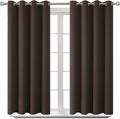 BGment Blackout Curtains for Living Room - Grommet Thermal Insulated Room Darkening Curtains for Bedroom, 2 Panels of 52 x 54 Inch, Brown