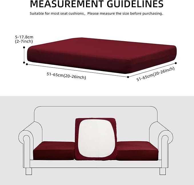 Outdoor Cushion Covers Set,8PCS Patio Furniture Couch Seat Slipcovers, Replacement for Sofa Sectional Chair(Cover，Only)