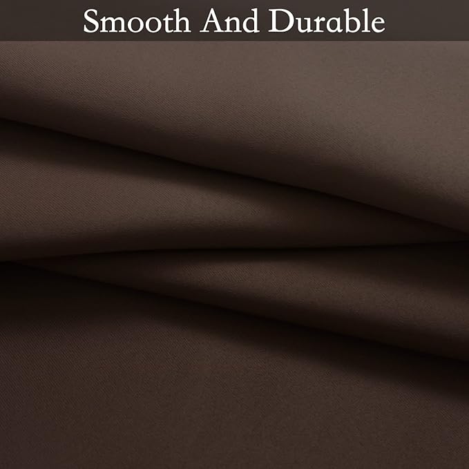 SimpleHome Ombre Room Darkening Curtains for Bedroom, Light Blocking Gradient Grey White to Brown Thermal Insulated Grommet Window Curtains/Drapes for Living Room,2 Panels, 52x84 inches Length