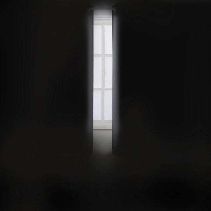 LEMOMO Frost Grey Blackout Curtains 34 x 63 Inch Length/Set of 2 Curtain Panels/Thermal Insulated Room Darkening Blackout Curtains for Bedroom