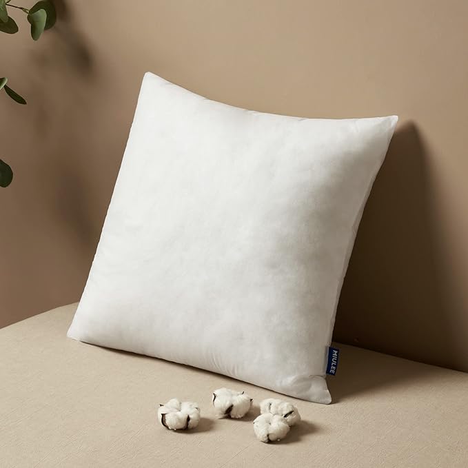 MIULEE Pillow Insert 16x16 Inch, Decorative Square Throw Pillow Inserts, Premium Fluffy Pillow Forms Sham Stuffer for Sofa Couch Living Room