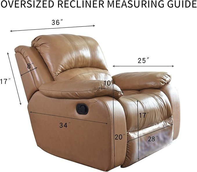 PureFit Reversible Quilted Sofa Cover, Water Resistant Slipcover Furniture Protector, Washable Couch Cover with Non Slip and Elastic Straps for Kids, Dogs, Pets (Oversized Recliner, Camel/Ivory)
