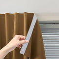 Self Adhesive Curtains, Stick Curtain Blackout Shades Window Cover Curtains for Living Room No Drilling, 35" W X 79" L, Brown, 1 Panel