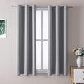 ChrisDowa Grommet Blackout Curtains for Bedroom and Living Room - 2 Panels Set Thermal Insulated Room Darkening Curtains (Light Grey, 38W x 54L)