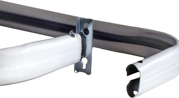 Yafa Home Fashion Heavy Duty Single Standard Adjustable Curtain Rod Hardware Included(White, 66"-128"[2PCS])