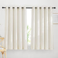 NICETOWN Linen Curtains & Drapes for Bedroom 63 inches Long, Grommet Flax Linen Blend Window Treatment Privacy with Light Filtering for Living Room/Boys Room, W66 x L63, 2 Panels