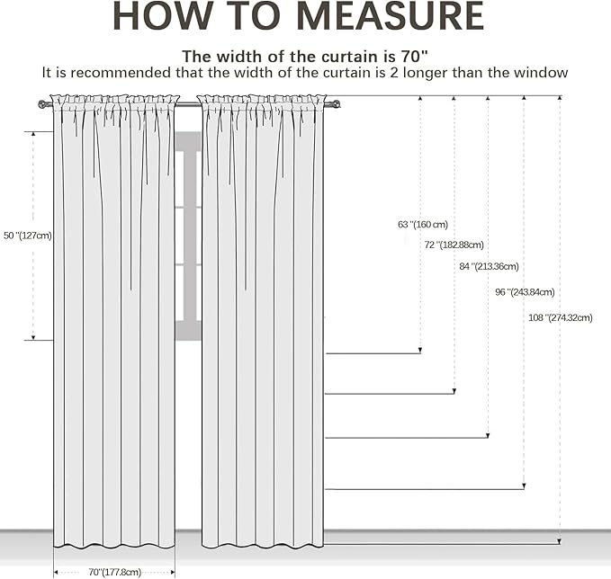 youleyar Solid Sheer Rod Pocket Curtain Voile Draperies 2 Panels White Beige Black Grey Coffee 70 Inch Width 84 Inch Long 1 Pair for Kitchen Bedroom Children Living Room Yard(Black,70Wｘ84L)
