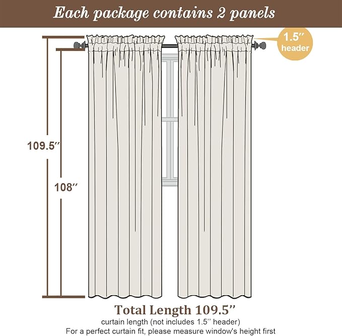 Chyhomenyc Extra Long Blush Pink Sheer Curtains 108 Inch Length 2 Panels Set, Light Filtering Tufted Textured Soft Airy Rod Pocket Gentle Leaf Window Treatment Drapes for Living Room, 52"Wx108"L, 2PCS