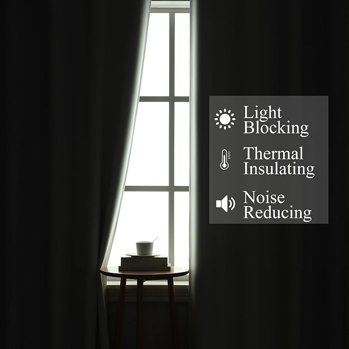 Estelar Textiler Lilac and Greyish White Blackout Curtains 63 Inch Length 2 Panels Set, Room Darkening Grommet Ombre Curtains for Bedroom, Thermal Insulated Light Blocking Gradient Drapes, 52Wx63L