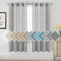 H.VERSAILTEX Linen Sheer Curtains 72 Pair Set Linen Textured Semi-Sheer Curtains Nickel Grommet Window Treatment Panels for Living Room, Open Weave - 52" W x 72" L, Grey