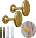 Curtain Tiebacks 2 Pack Curtain Holdbacks Zinc Alloy Curtain Tiebacks Wall Mounted with Screws, Decorative Curtain Holders for Drapes Stylish Gold Curtain Tieback Hooks for Home Office
