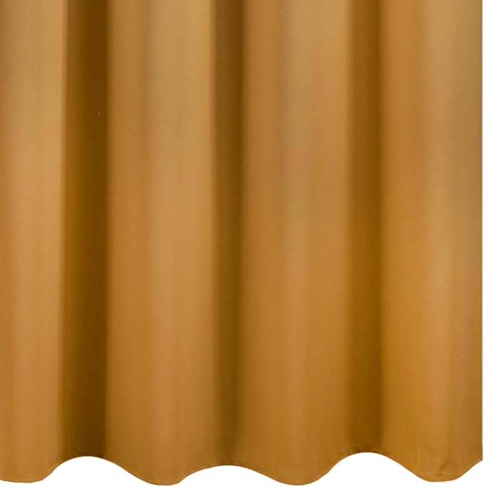 LEMOMO Mustard Yellow Thermal Blackout Curtains/52 x 45 Inch/Set of 2 Panels Room Darkening Curtains