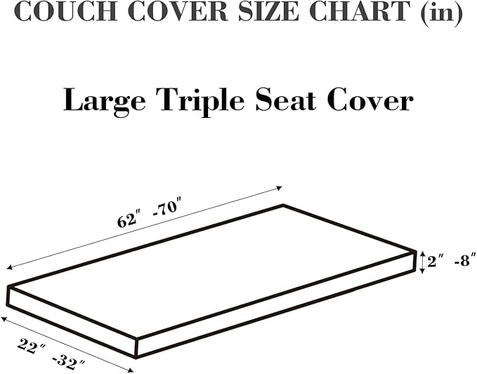 Couch Covers for 3 Cushion Sofa Pet Friendly Couch Cushion Covers Universal Sofa Covers Washable Stretch Slipcovers for Sectional Sofa (Texture Blue,Large Triple Seat Cover)