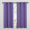 NICETOWN Bedroom Curtain Panels Blackout Draperies, Thermal Insulated Solid Grommet Blackout Curtains/Drapes (1 Pair, 34 by 63 inches, Lilac Purple)