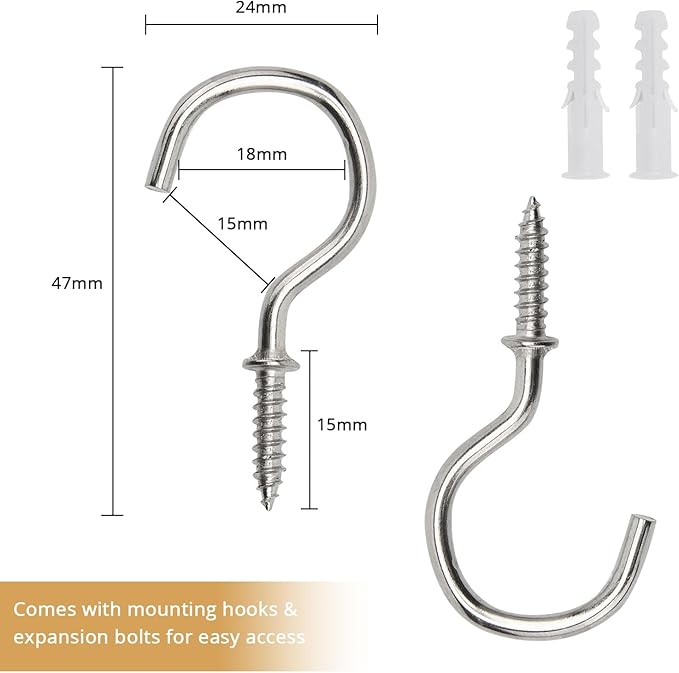 NICEEC 2 Pack Natural Cotton Rope Curtain Tiebacks Elegant Boho Style Decorative Drape Tie Backs Soft Hand-Woven Rope Curtain Holdbacks with Metal Hook for Home & Office Drapery (Cream)