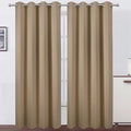 LEMOMO Blackout Curtains 66 x 95 inch/Natural Curtains Set of 2 Panels/Thermal Insulated Room Darkening Bedroom Curtains