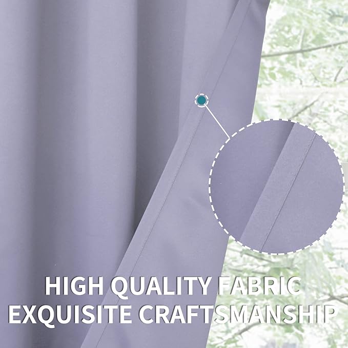 BGment Room Darkening Curtains 54 Inches Long - Grommet Thermal Insulated Drapes Window Treatment Curtains for Bedroom, 2 Panels, 38 x 54 Inch, Lavander
