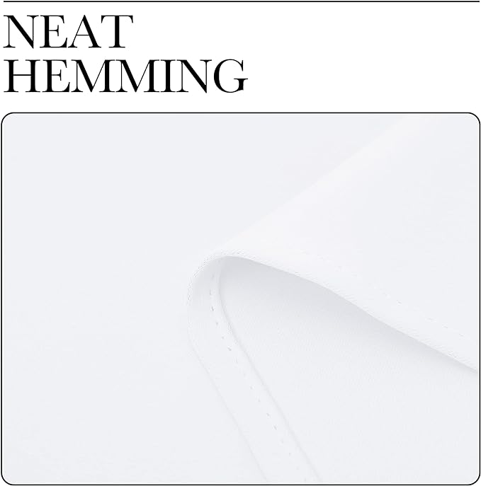 NICETOWN Window Curtain Panels - Rod Pocket Curtain Set for Bedroom (White, 2 Panels, 42 by 45)