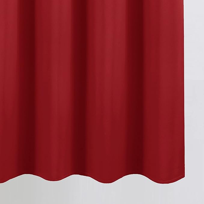 LEMOMO Bright Red Blackout Curtains 52 x 54 Inch Length/Set of 2 Curtain Panels/Thermal Insulated Room Darkening Blackout Curtains for Bedroom