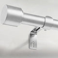 GEEBOBO Silver Curtain Rods for Windows 72 to 144 Inch, 1 Inch Adjustable Heavy Duty Easy Install Curtain Rods Set for Outdoor, Patio, Farmhouse, Bedroom, Living Room (Silver, 30"-150")