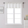 Chyhomenyc Blend Linen Valance for Windows, Light Filtering Blend Linen Solid Short Valance, Burlap Decorative Small Curtain for Kitchen Bathroom Laundry Basement, 60Wx12L inch, 1 Piece, Natural