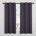 NICETOWN Greyish Purple Blackout Curtains 68 inches Length for Laundry Room, 2 Panels, 42" Wide, Thermal Insulated Decoration Drapes for Office Window