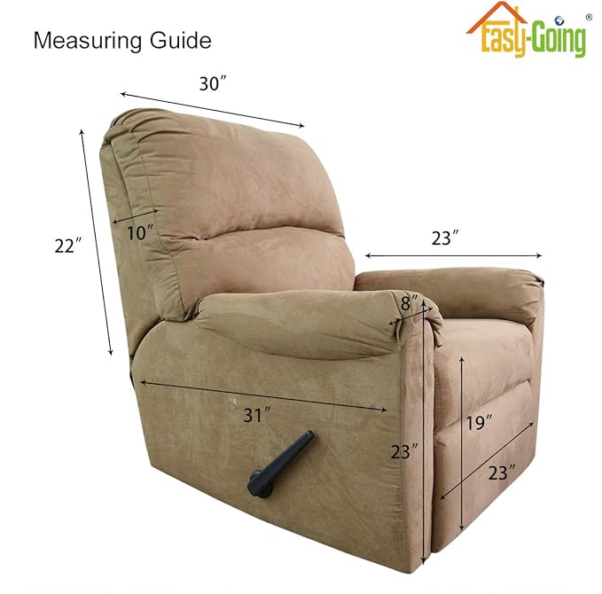 Easy-Going Recliner Chair Slipcover Reversible Sofa Cover Water Resistant Couch Cover Furniture Protector with Elastic Straps for Pets Dog (Recliner 22 inch, Orange/Black)
