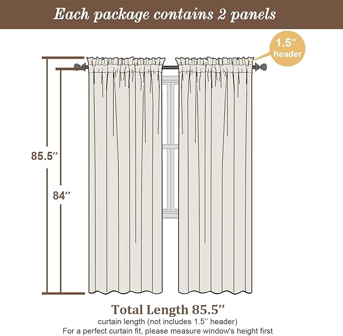 Chyhomenyc Light Grey Sheer Curtains 84 Inch Length 2 Panels Set, Light Filtering Tufted Textured Soft Airy Rod Pocket Gentle Leaf Window Treatment Drapes for Bedroom Living Room, 52" Wx84 L, 2PCS