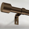 GEEBOBO Bronze Curtain Rods for Windows 120 to 170 Inch, 1 Inch Extra Long Heavy Duty Easy Install Adjustable Curtain Rods Set for Outdoor, Farmhouse, Bedroom, Living Room (Bronze, 30"-170")