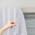 self Adhesive Curtains Portable Blackout Curtain Simple and Easy to Install Bedroom Window Thermal Lnsulated Kitchen Room Darkening Black Small Drapes, 47" W X 71" L, White, 1 Panel