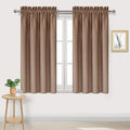 DWCN Blackout Curtains Room Darkening Thermal Insulated Bedroom Curtains Window Curtain Panels, 42 x 45 inches Long, Set of 2 Khaki Rod Pocket Drapes