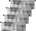 Emvency 4 Pack Valances Window Treatments, Abstract Modern Grey Minimalist Grunge Drapes Adjustable Curtain for Windows Living Room Kitchen Over Sink, 52x18 Inch Rod Pocket Valances