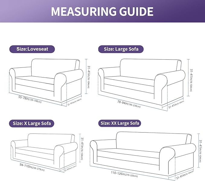 Joccun Christmas Stretch Couch Cover Slipcovers, 1-Piece Sofa Covers for 3 Cushion Couch Spandex Jacquard Washable Furniture Protector Cover for Living Room,Kids,Pets(Sofa,Hunter)