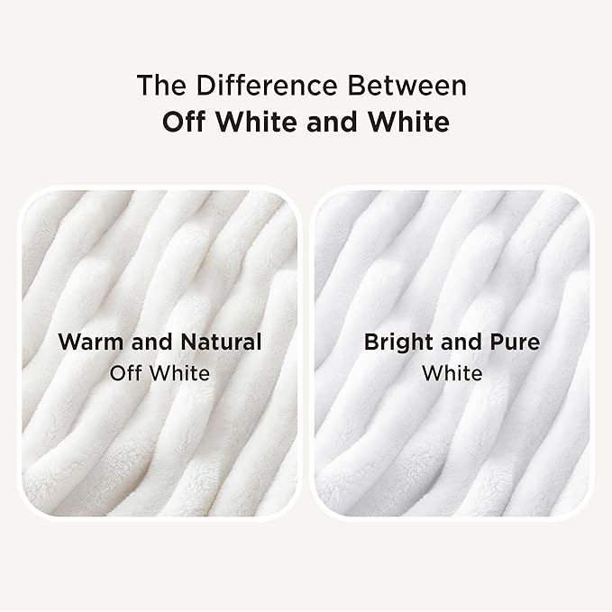 Bedsure GentleSoft White Full Blanket for Bed - Cozy Soft Blankets for Women, Cute Large Throws for Girls, Bright White, 84x90 Inches