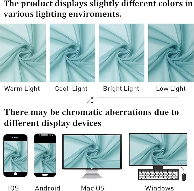 Lecloud Aqua Sheer Curtains for Bedroom 84 Inches Long 2 Panels, Voile Solid Transparent Modern Farmhouse Decor Drapes, Dual Rod Pockets Window Curtains for Living Room, Each Panel 42" W x 84" L