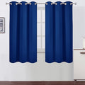 LEMOMO Blackout Curtains 38 x 63 inch/Royal Blue Curtains Set of 2 Panels/Thermal Insulated Room Darkening Bedroom Curtains