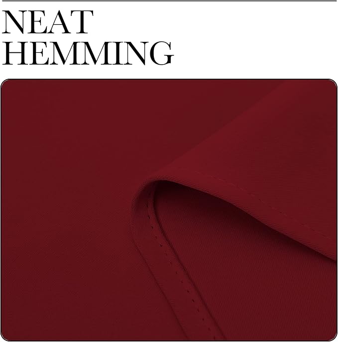 NICETOWN Christmas Burgundy Bedroom Curtains Blackout Draperies, Christmas Decorations Thermal Insulated Solid Grommet Top Blackout Drapes for Cafe (One Pair, 34 x 84-inch)