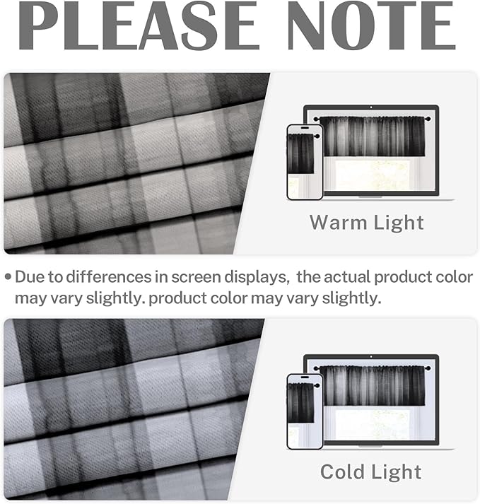 Emvency 2 Pack Dark Grey Valances Window Treatments, Gray Striped Abstract Blackout Drapes Adjustable Curtain for Windows Living Room Kitchen Over Sink, 52x18 Inch Rod Pocket Valances