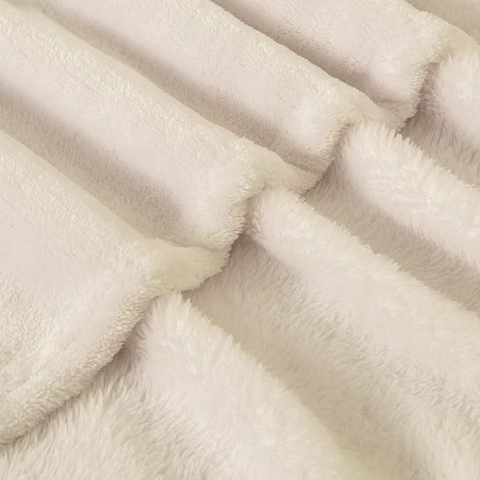 BEDELITE Fleece Blanket Twin Size Beige Throw Blankets for Couch & Bed, Luxury Plush Cozy Fuzzy Blanket 60x80 inches, Super Soft Warm Lightweight Throw Blanket for Travel Camping